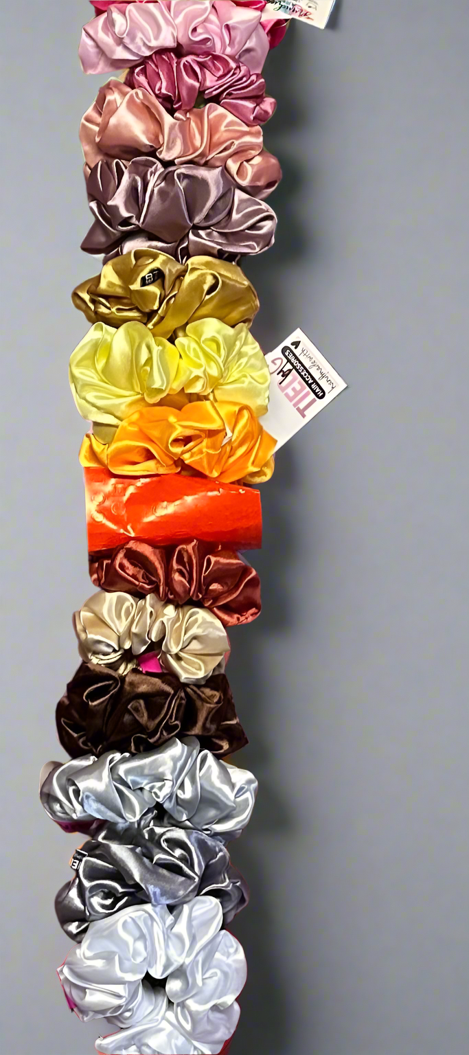 SCRUNCHIES - SATIN- Medium Sz