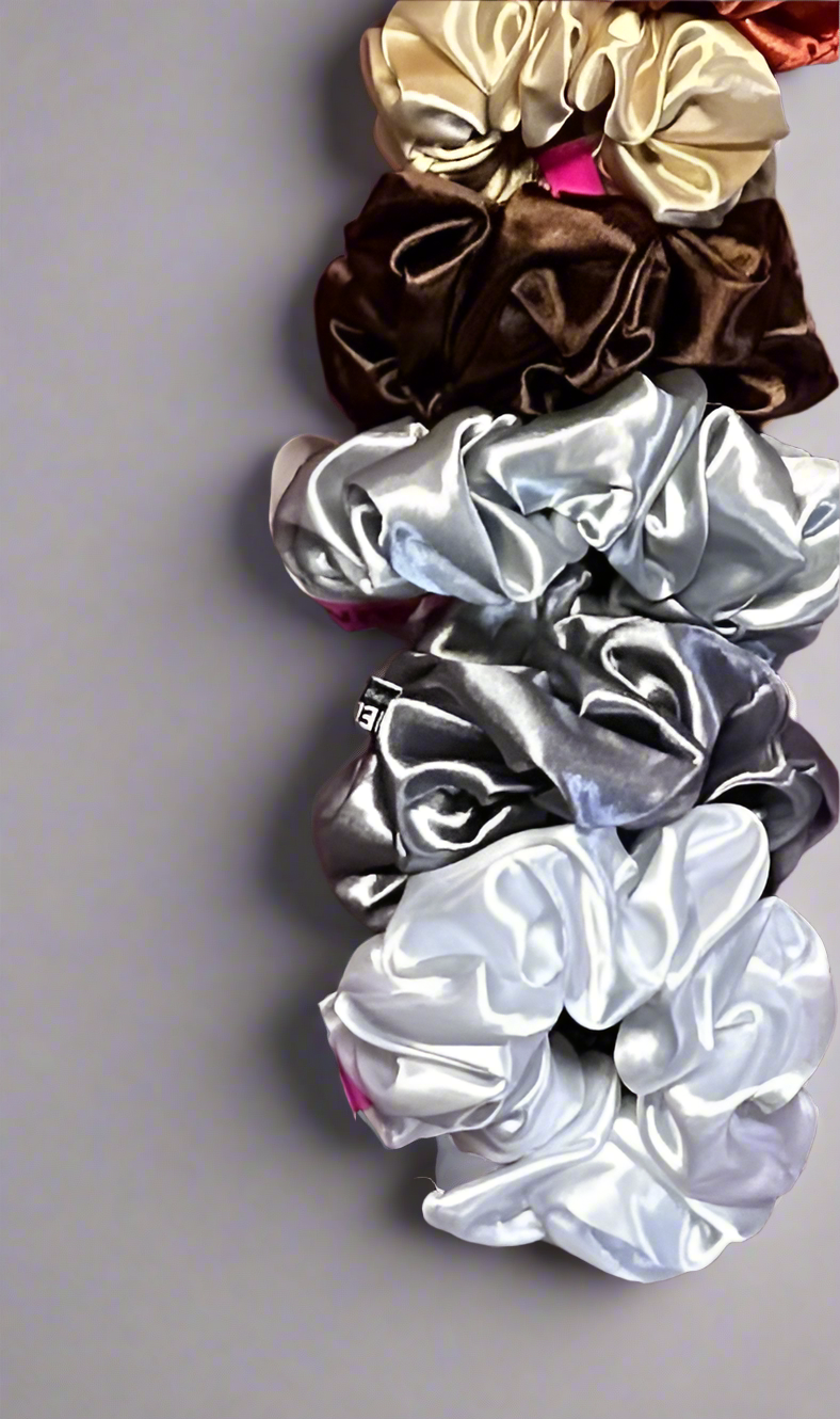 SCRUNCHIES - SATIN- Medium Sz