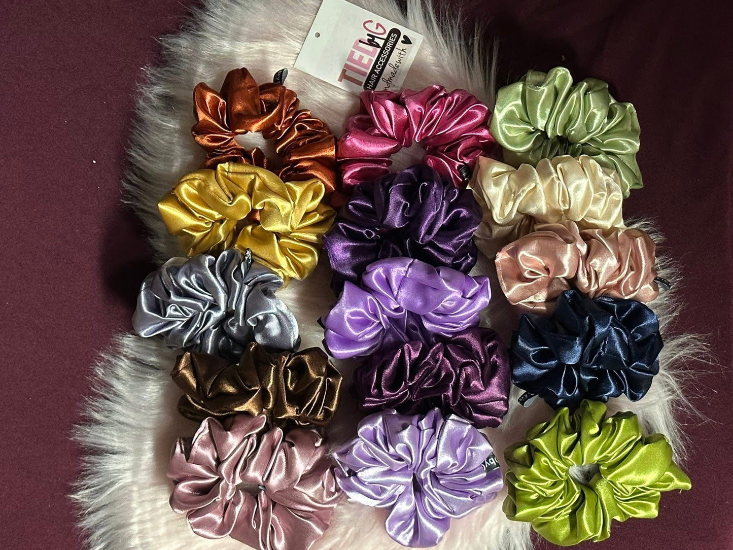 SCRUNCHIES - SATIN- Medium Sz